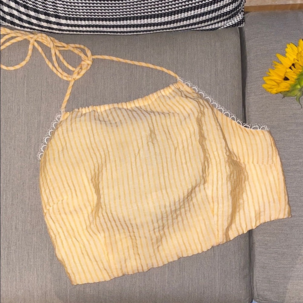 LPA - Acerra Halter Top Yellow/Ivory